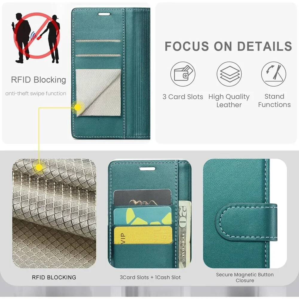FLIPALM iPhone 15 Pro Max Wallet Case - 6.7